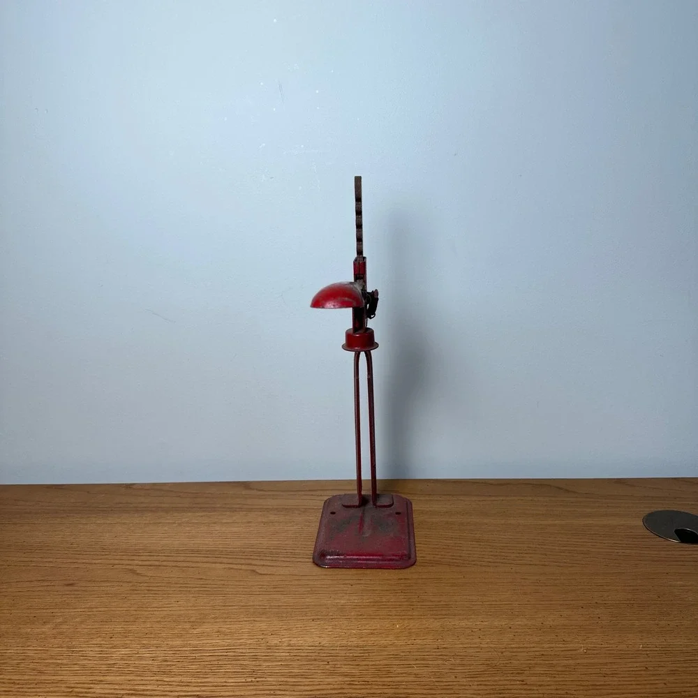Vintage‎ Red Metal Bottle Capper Tool Manual Hand Crank Adjustable